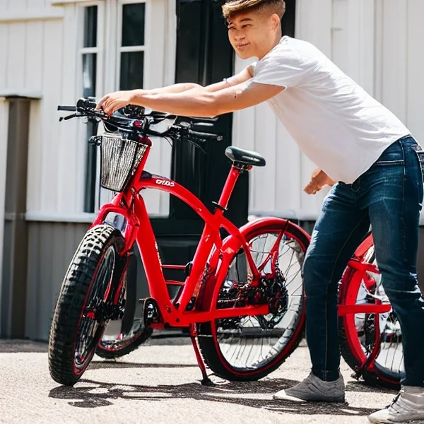 Detalj av et fatbike-dekk